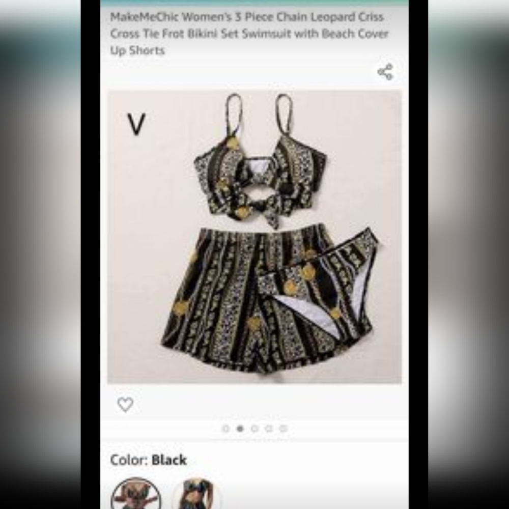 Brand New Make Me Chic 3 Pieces Bikini XL (V)